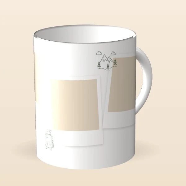 Modèle de mug photo personnalisé pour des souvenirs de vacances