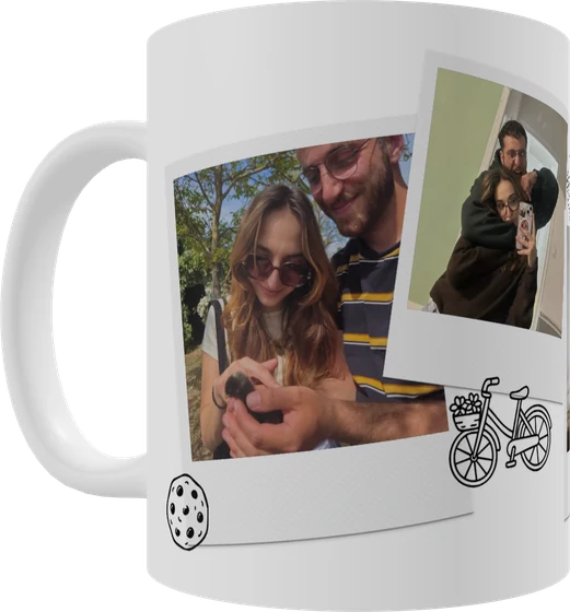 Mug photo personnalisé avec des souvenirs de vacances imprimés
